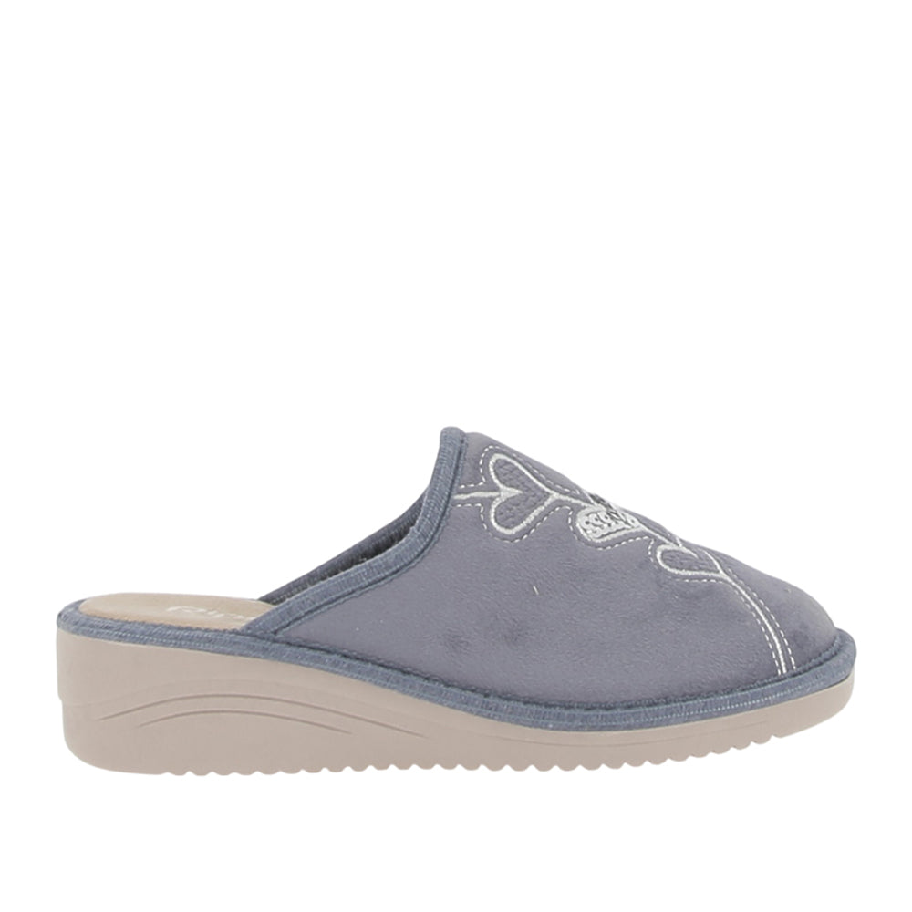 Riposella Home 4764 Grigio Pantofole Donna in Panno Caldo con Tema Riposella Home 4764 Grigio Pantofole Donna in Panno Caldo con Tema
