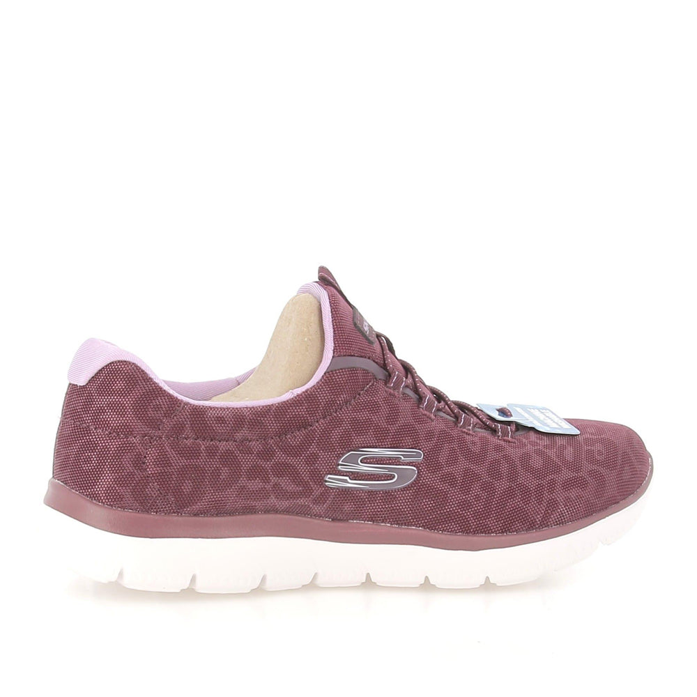 Scarpa Running Skechers Summits - Sparkling Spots Donna - Rosso