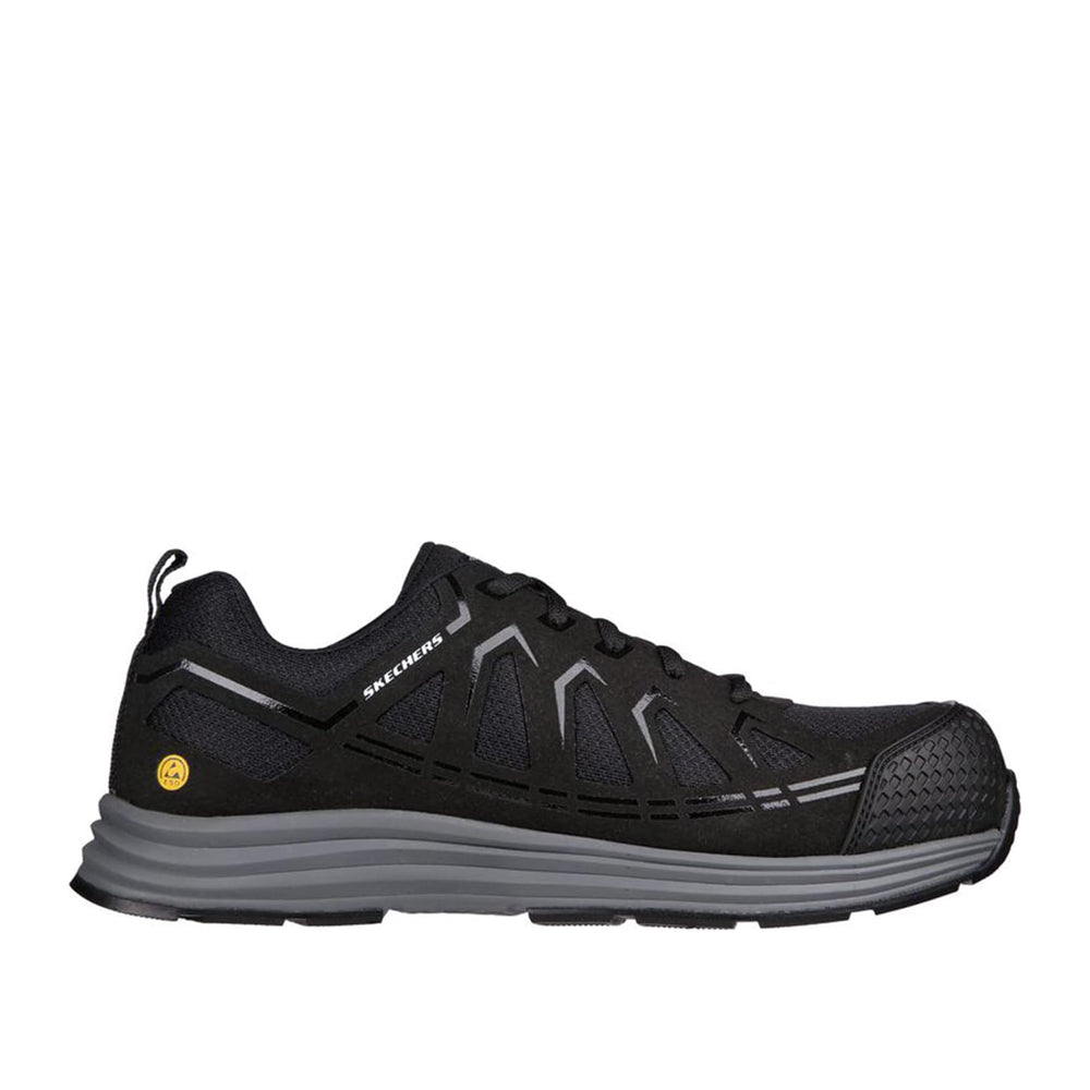 Scarpa Antinfortunio Skechers Malad Ii Comp Toe Uomo - Nero