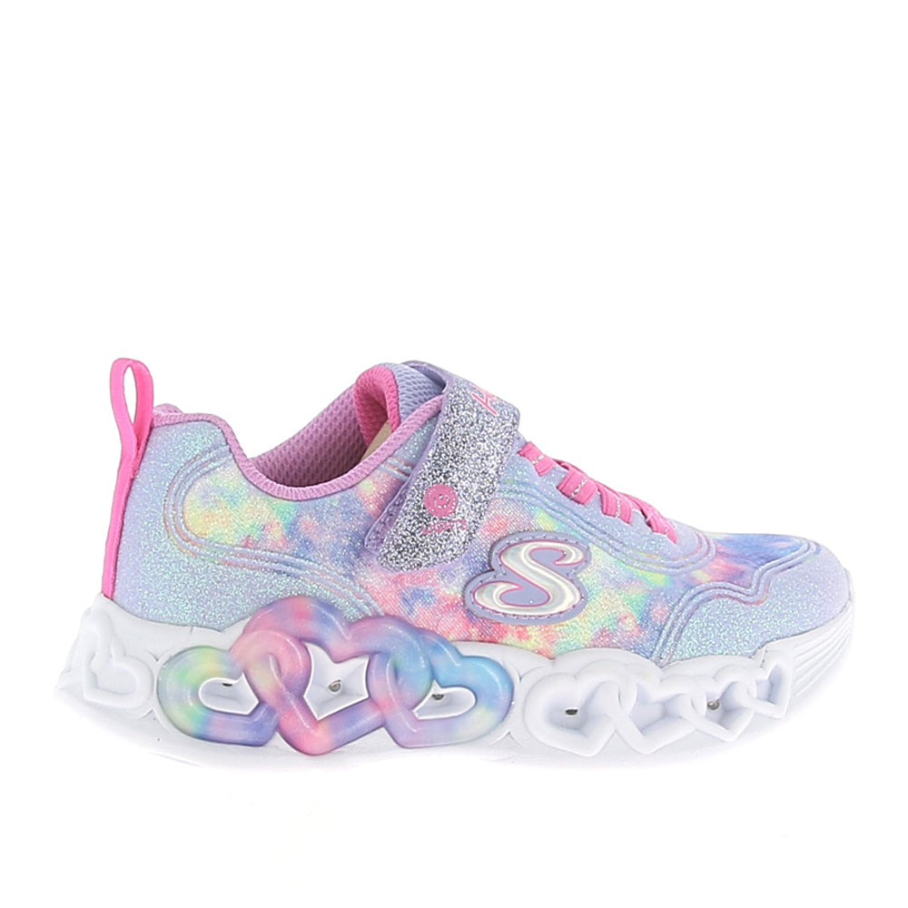 Sneakers Skechers Infinite Heart Lights - Color Lovin Bambina - Rosa