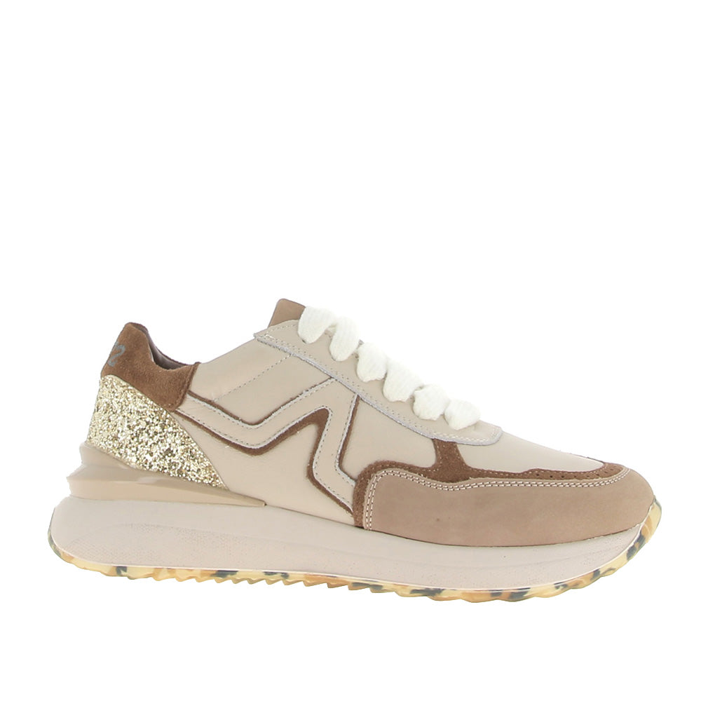 Sneakers Accademia 72 Donna - Beige brulee gold