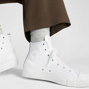 Sneakers Converse Ctas Lthr hi Uomo - Bianco