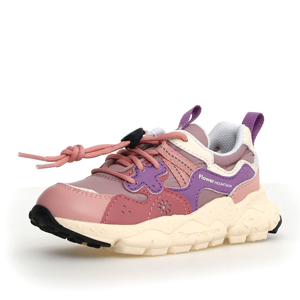 Sneakers Flower Mountain Unisex Bambino - Cipria Pink Bordeaux