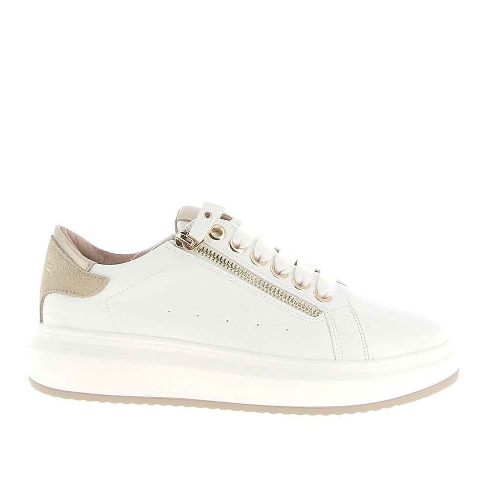 Sneakers Keys Donna - White cappuccino platino