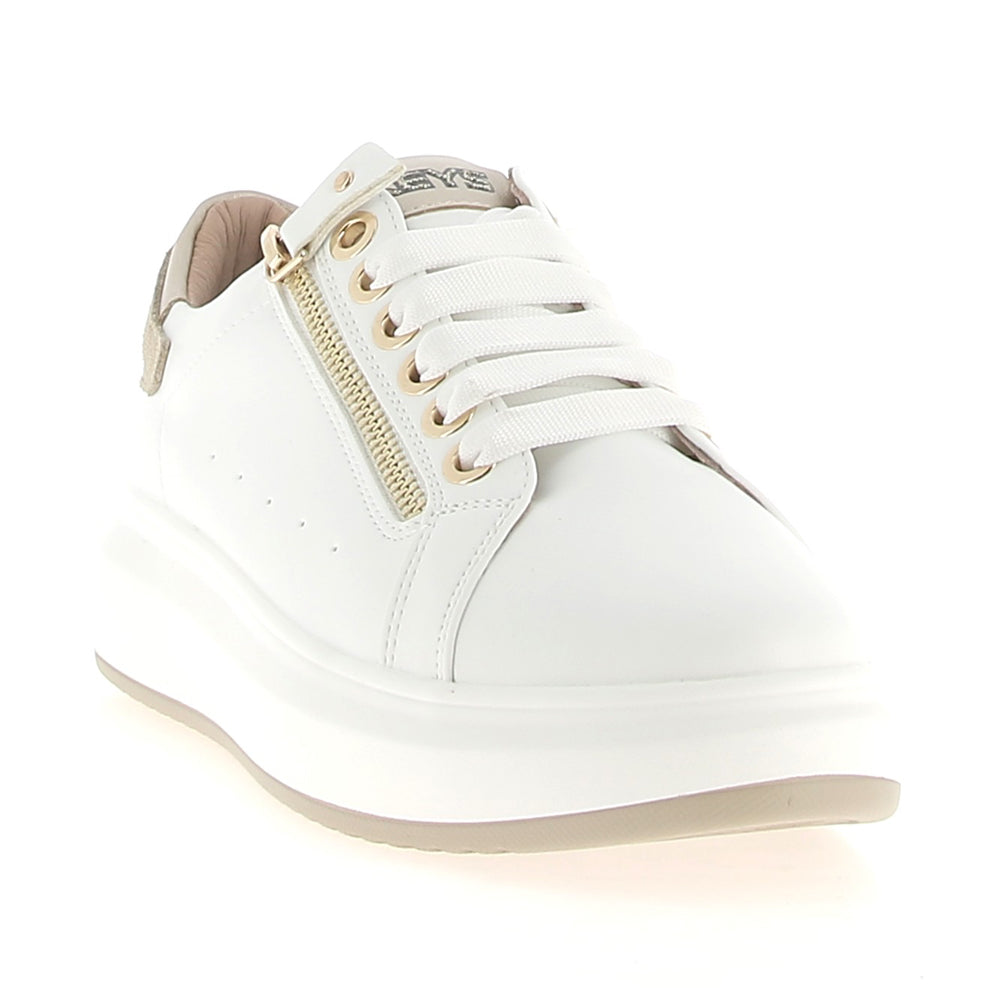 Sneakers Keys Donna - White cappuccino platino