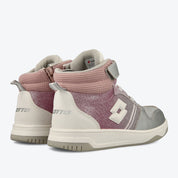 Sneakers Lotto Rocket Mid Glitter Bambina - Rosa