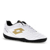 scarpa calcetto lotto uomo all white light platino 4690187