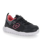 Sneakers Lotto Unisex Bambino - All Black/Glamour Pink/Cool Gr