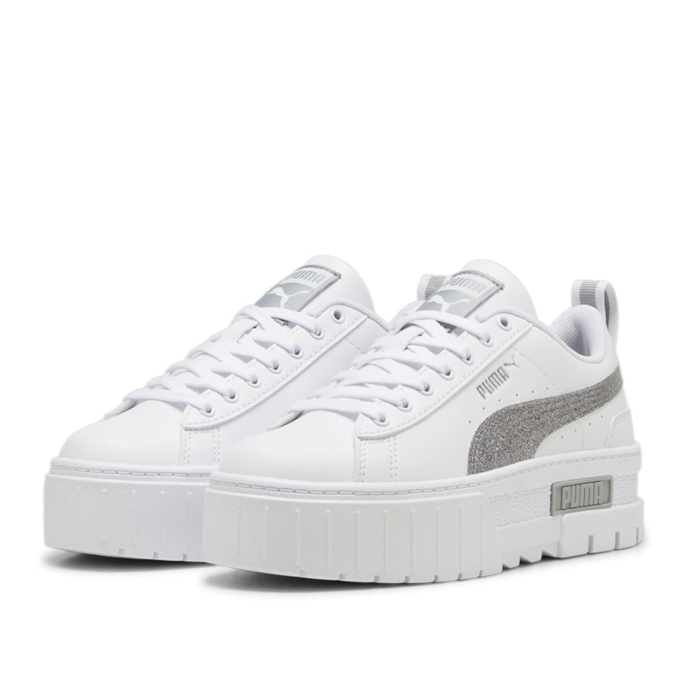 Sneakers Puma Mayze Glitter jr Ragazza - Bianco