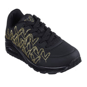 Sneakers Skechers Uno - Golden Heart Donna - Nero