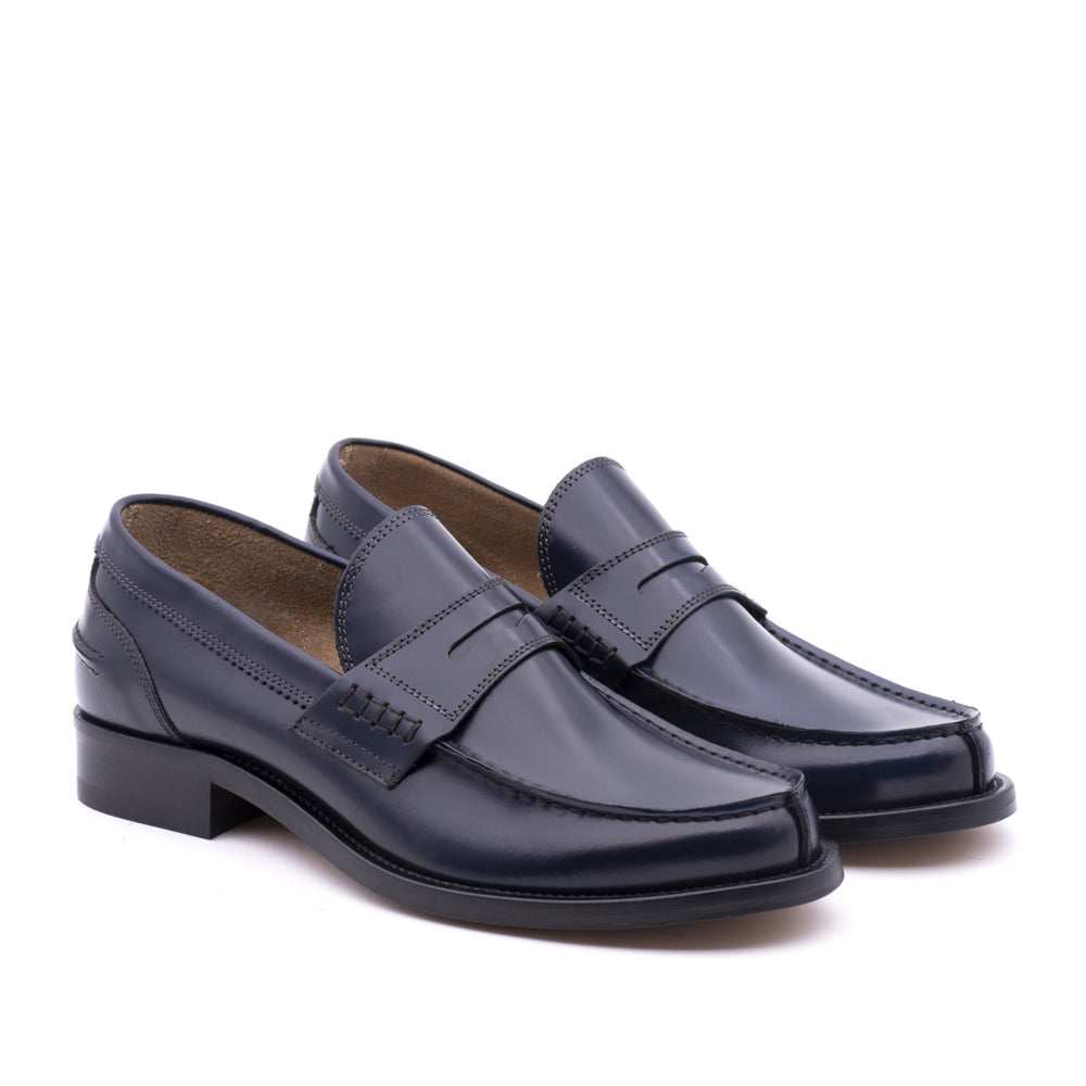 Mocassino Antica Cuoieria Gloss Uomo - Blu