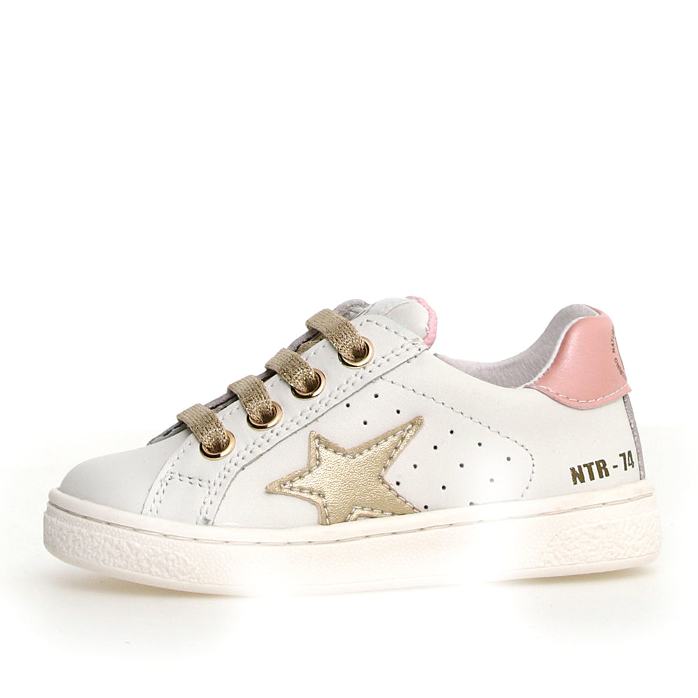 Sneakers Naturino Pinn Zip Bambina - Bianco