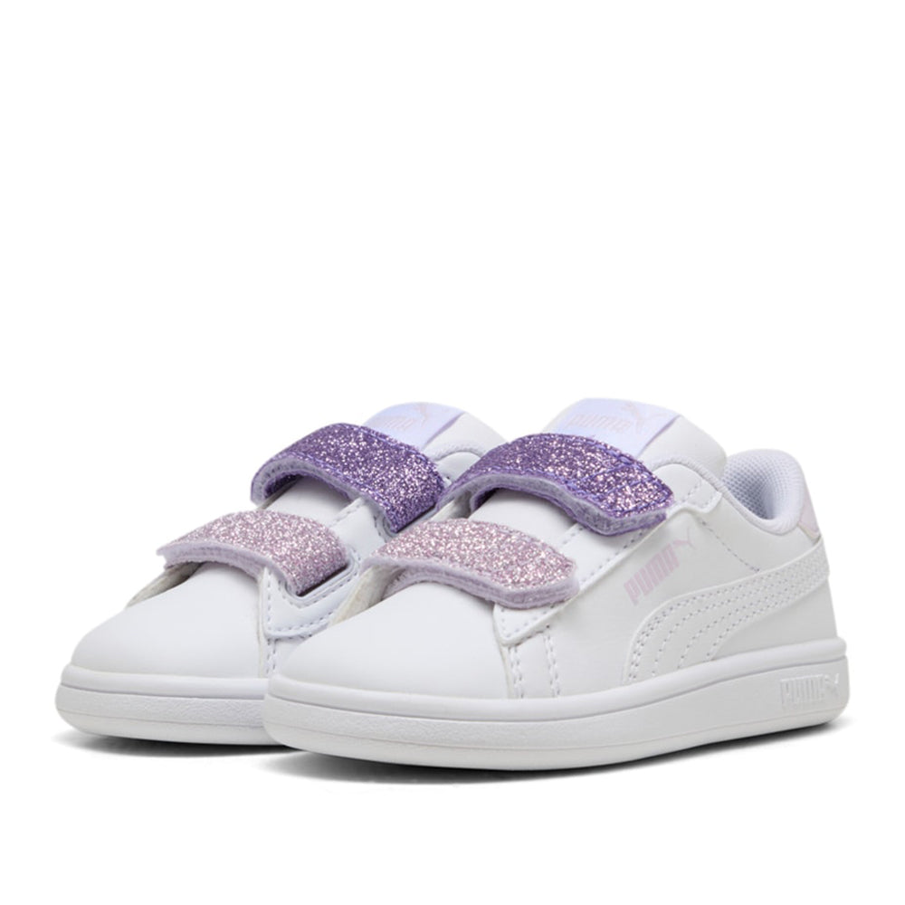 Sneakers Puma Puma Smash 3.0 L Glitter Velcro V Inf Bimba - Bianco