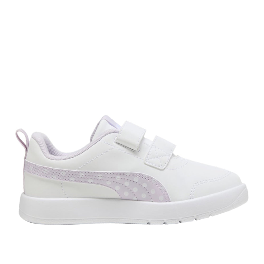 Sneakers Puma Courtflex V3 Dotty V ps Bambina - Bianco