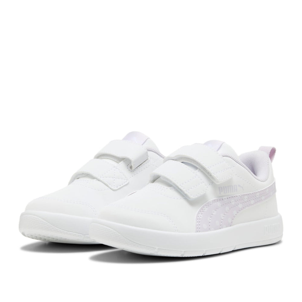 Sneakers Puma Courtflex V3 Dotty V ps Bambina - Bianco