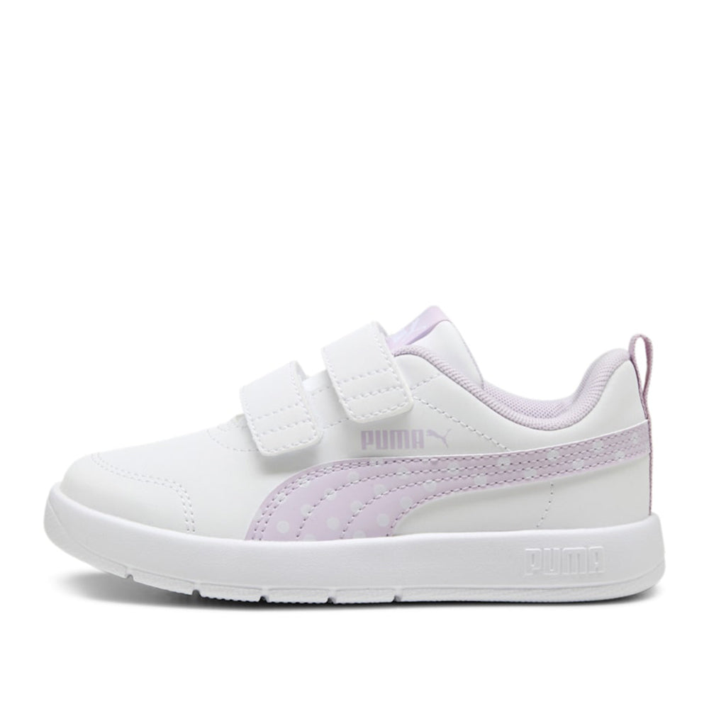 Sneakers Puma Courtflex V3 Dotty V ps Bambina - Bianco