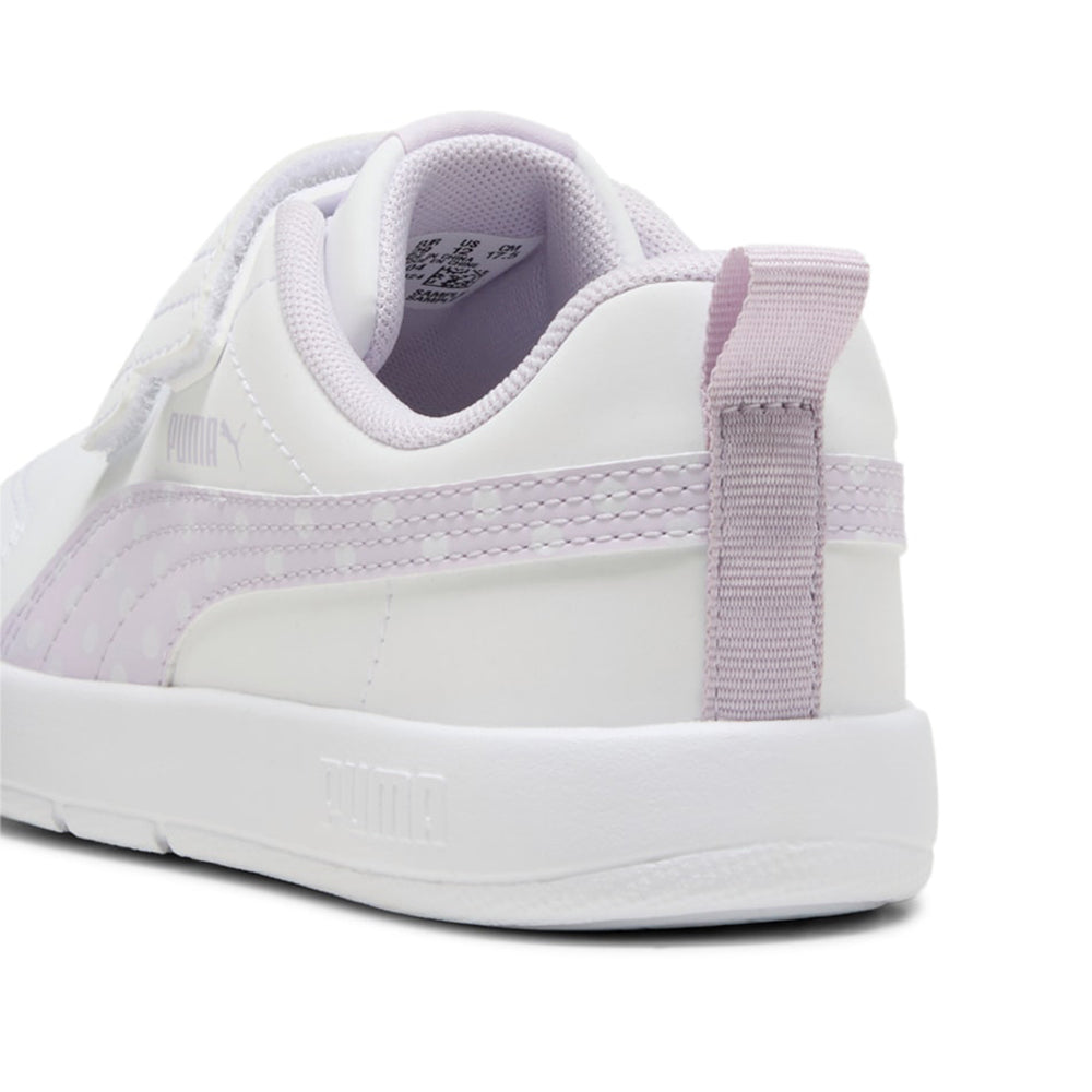 Sneakers Puma Courtflex V3 Dotty V ps Bambina - Bianco