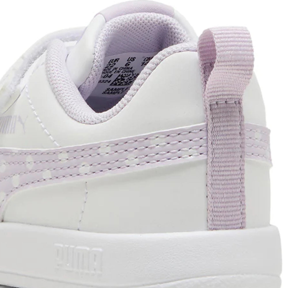 Sneakers Puma Courtflex V3 Dotty V Inf Bimba - Bianco