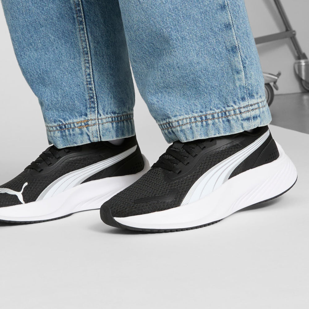 Scarpa Running Puma Pounce Lite jr Unisex Ragazzo - Nero