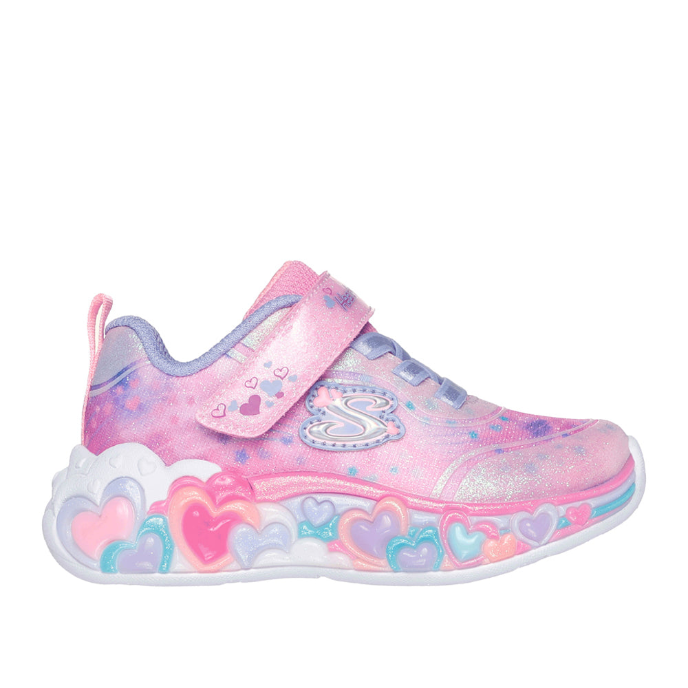 Sneakers Skechers Eternal Heart Lights Bimba - Rosa