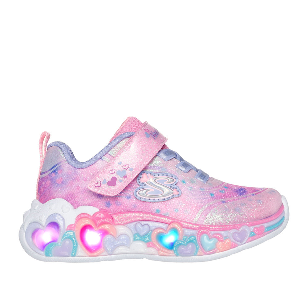 Sneakers Skechers Eternal Heart Lights Bimba - Rosa