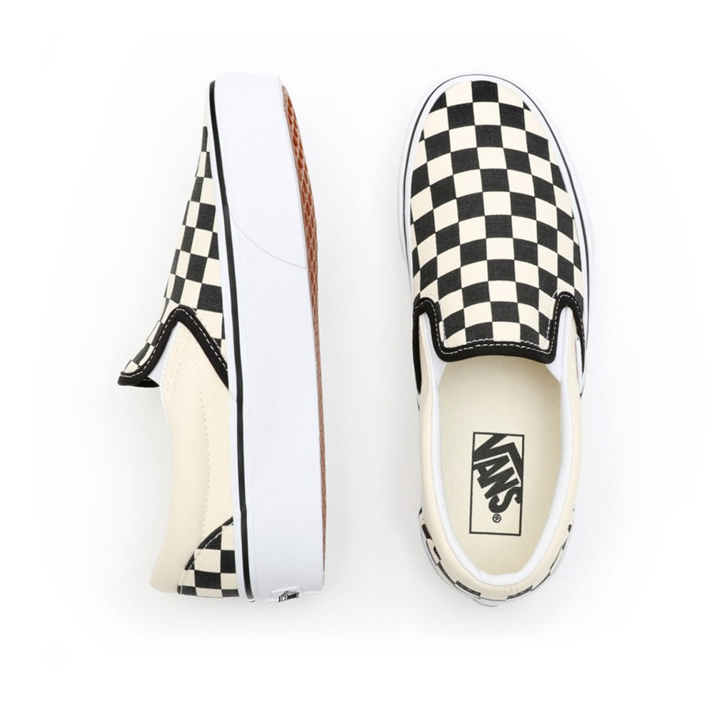 Slipon Vans Classic Platform Donna - Blk&Whtchckerboard/Wht
