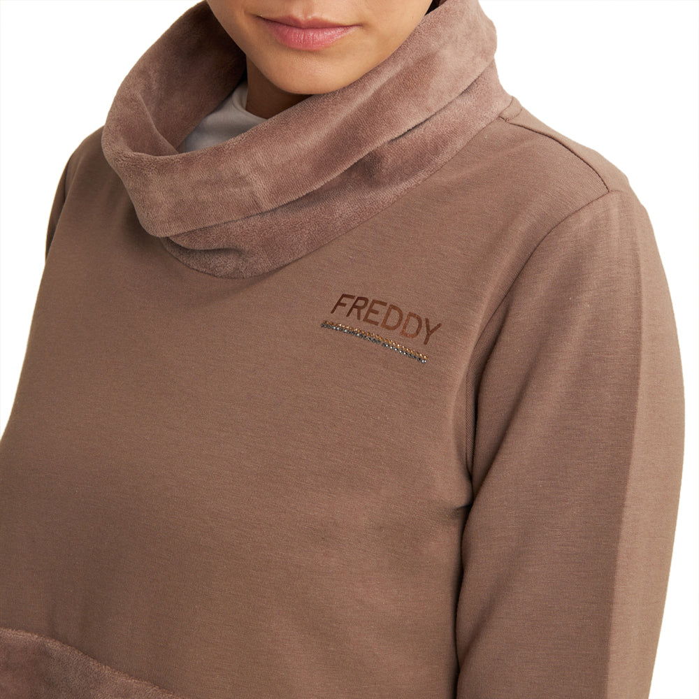 Felpa Freddy Donna - Marrone