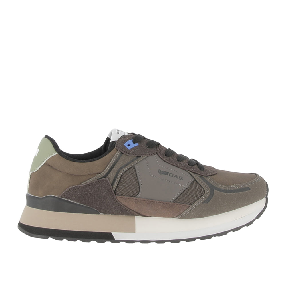 Sneakers Gas Logan Mix Uomo - Marrone