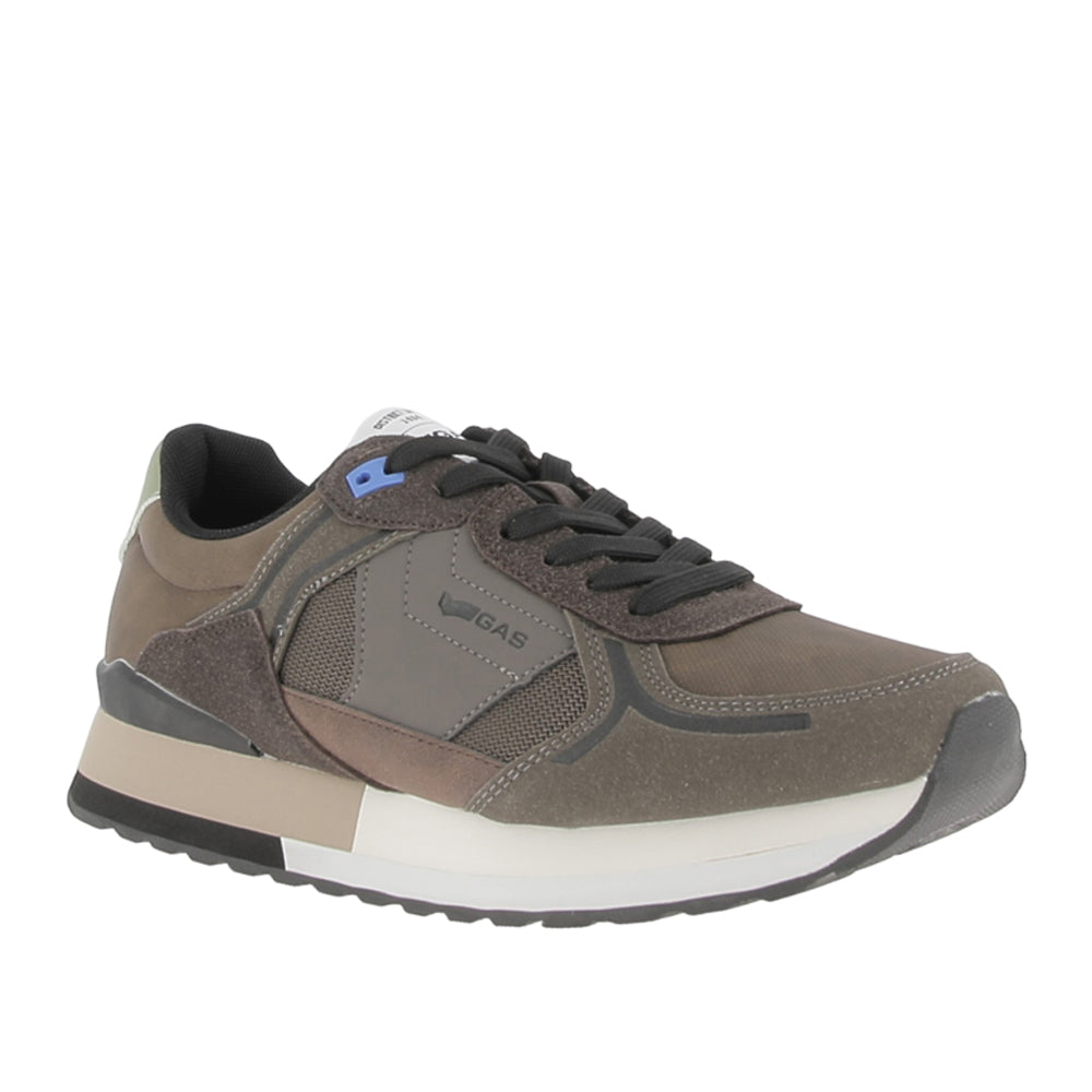 Sneakers Gas Logan Mix Uomo - Marrone