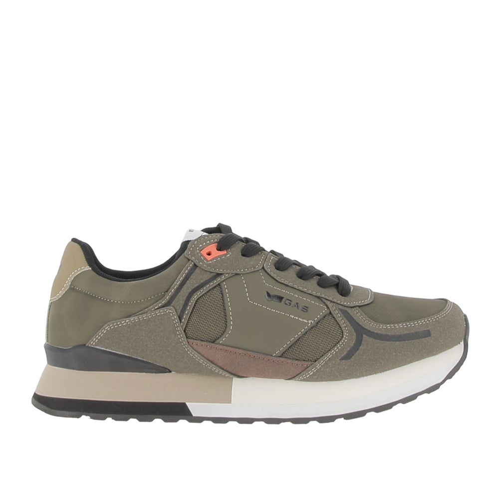 Sneakers Gas Logan Mix Uomo - Militare