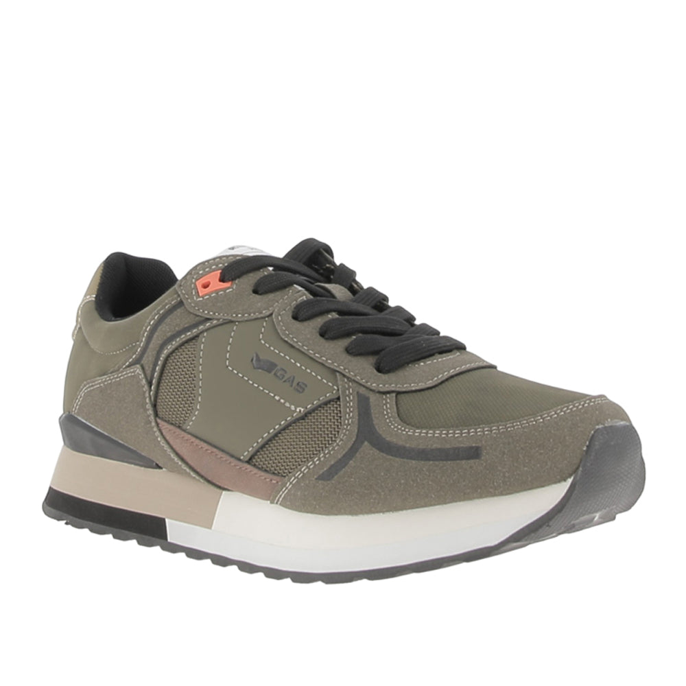 Sneakers Gas Logan Mix Uomo - Militare