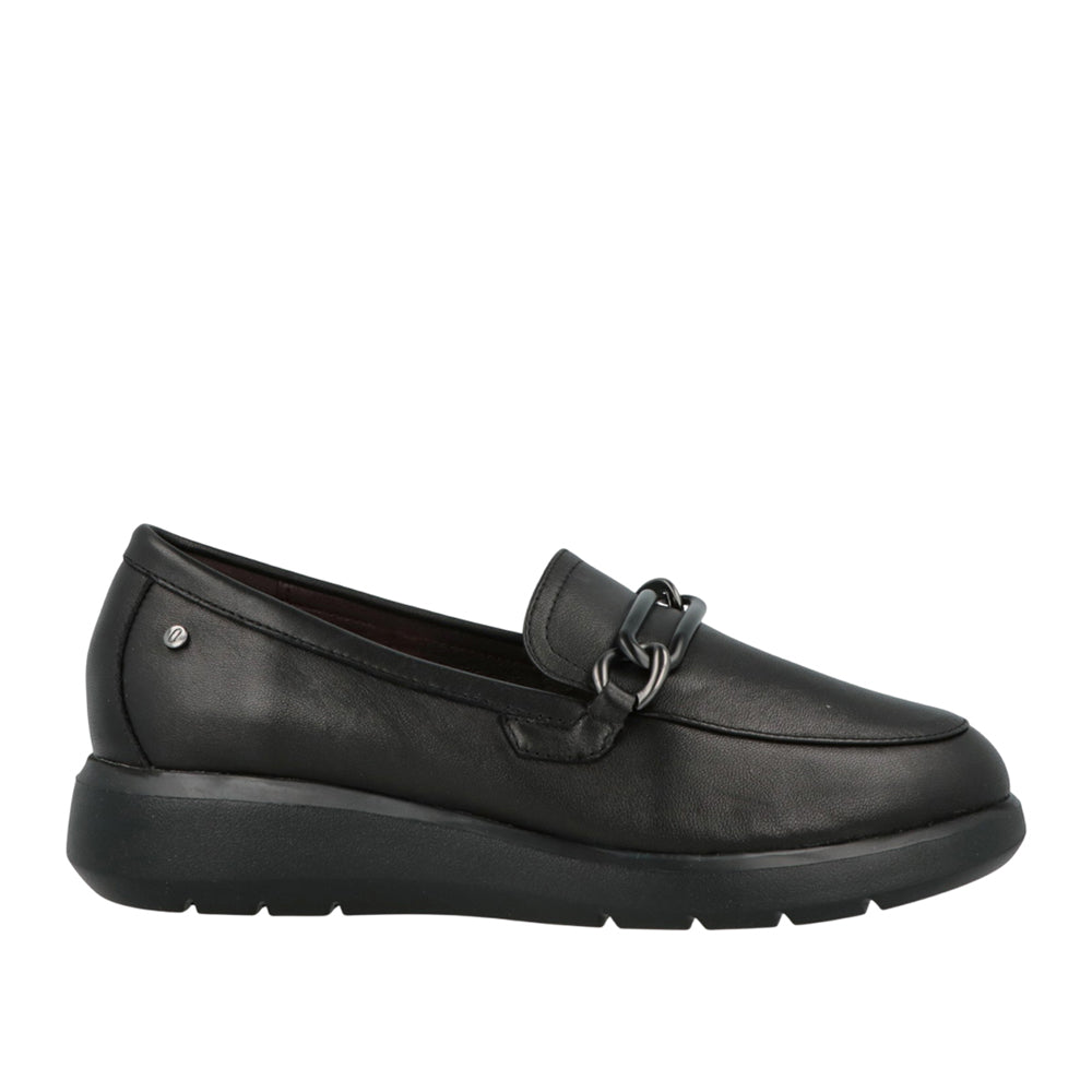 Mocassino Impronte Moka Chain Leather Donna - Nero