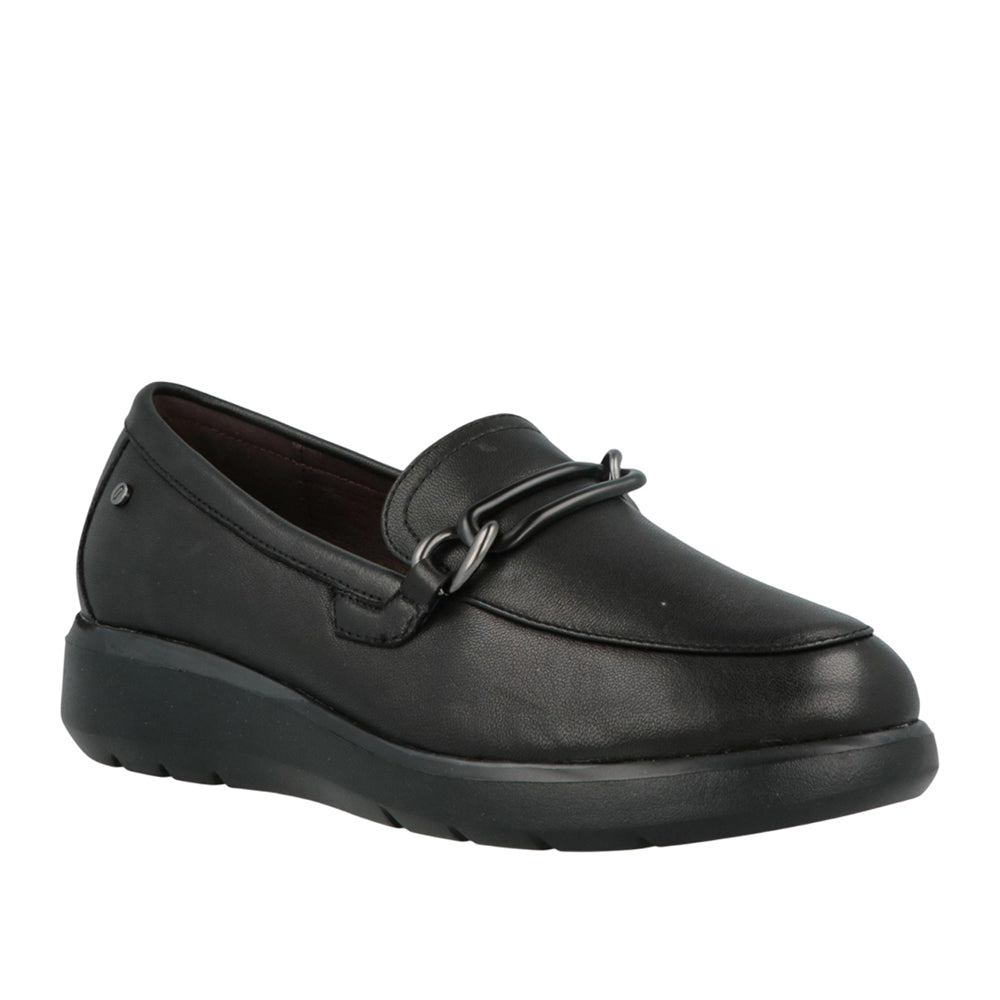 Mocassino Impronte Moka Chain Leather Donna - Nero