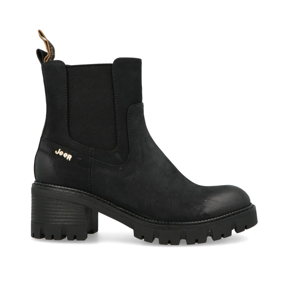Stivaletto Jeep Raven Chelsea Nbk Donna - Nero