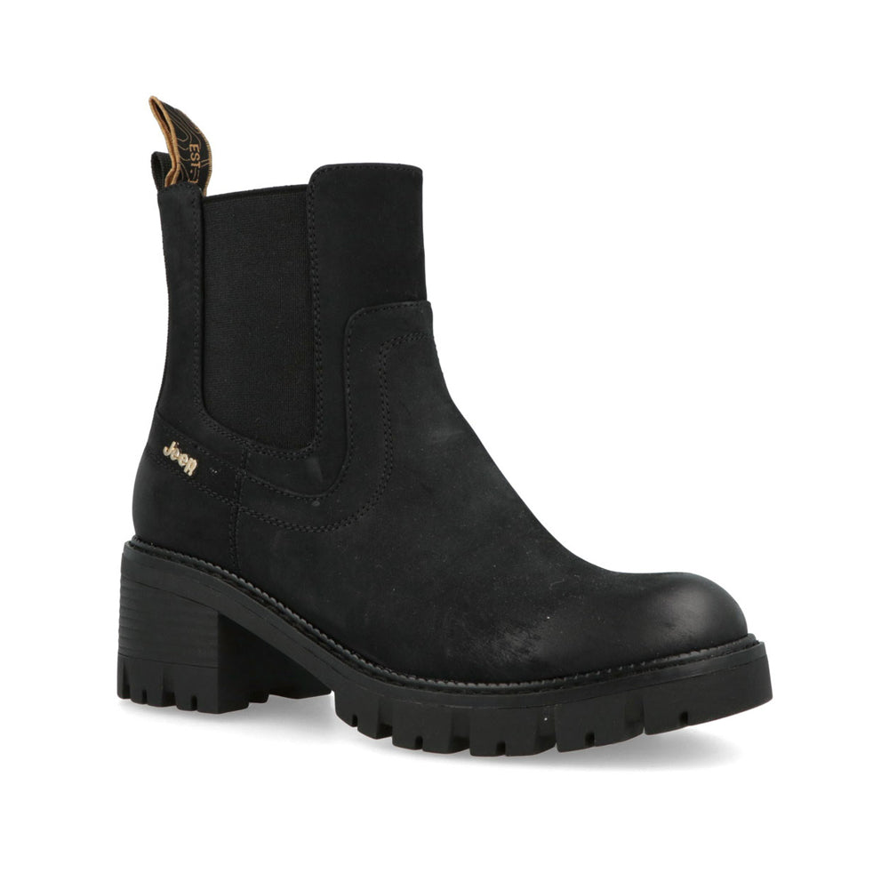 Stivaletto Jeep Raven Chelsea Nbk Donna - Nero