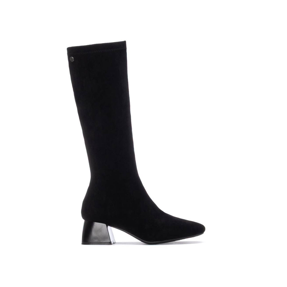XTI 144453 Stivale Donna - Finto Pelle, Tacco Largo 6 Cm, Suola Antiscivolo E Vegano