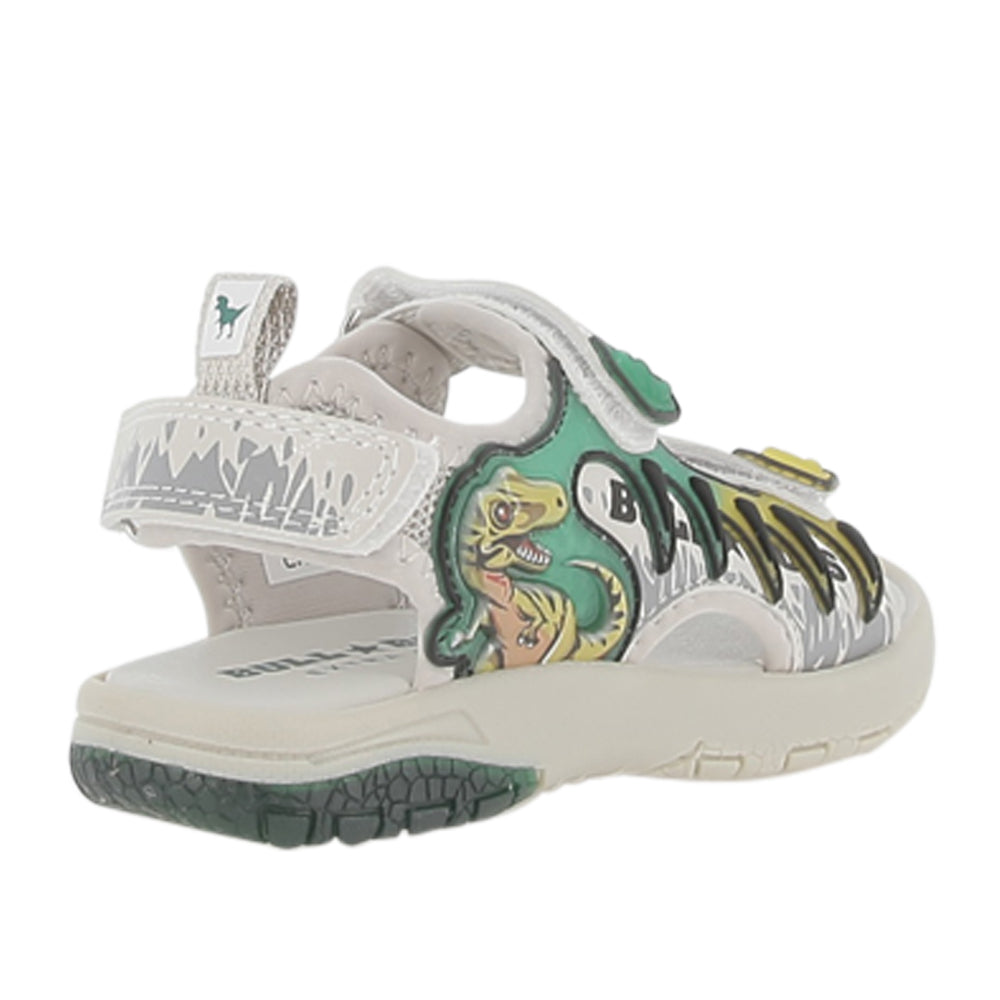Sandalo Bull Boys Velociraptor Roar Bambino - Bianco