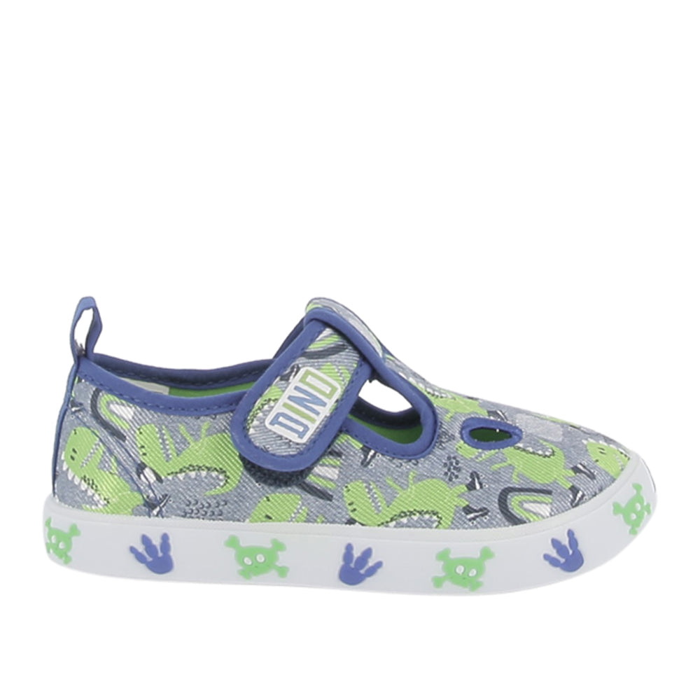 Sneakers Dinosaur 2 Occhi Unisex Bimbo - Blu