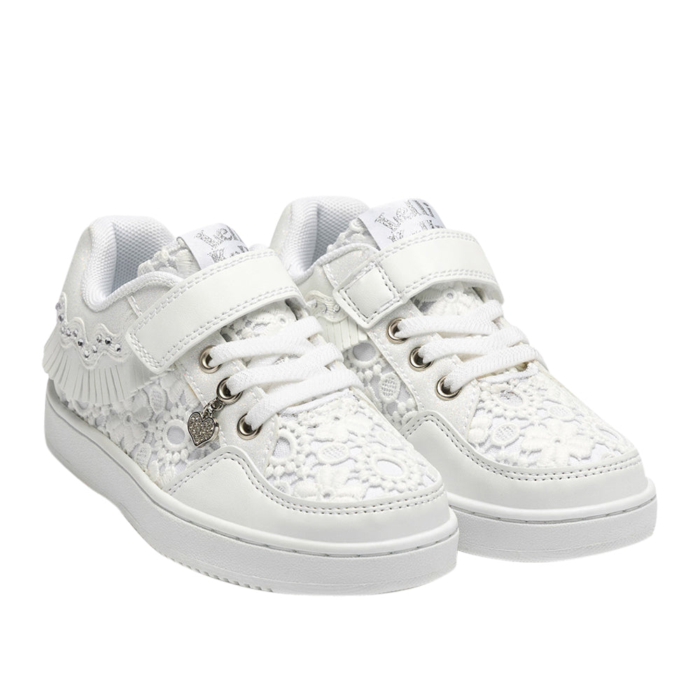 Sneakers Lelli Kelly Frangetta Mix Bambina - Bianco