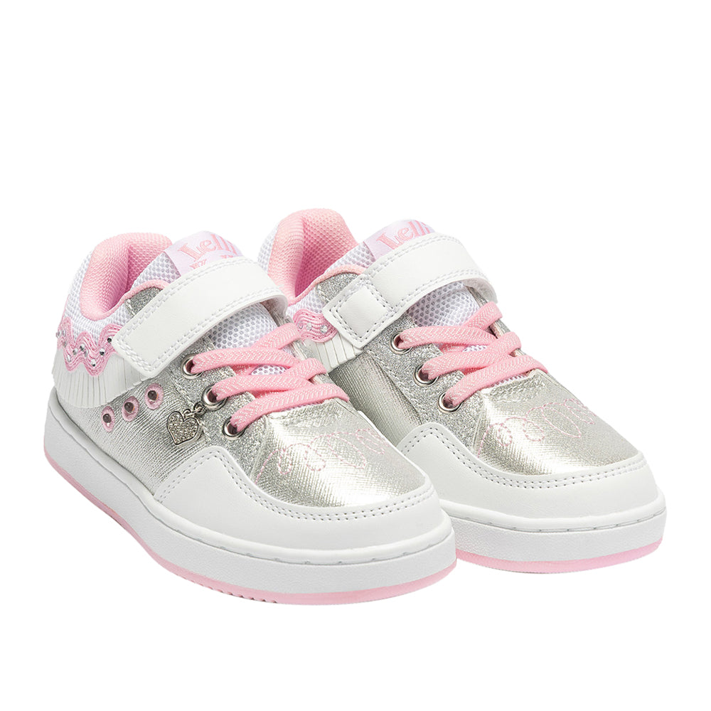 Sneakers Lelli Kelly Frangetta Mix Bambina - Bianco
