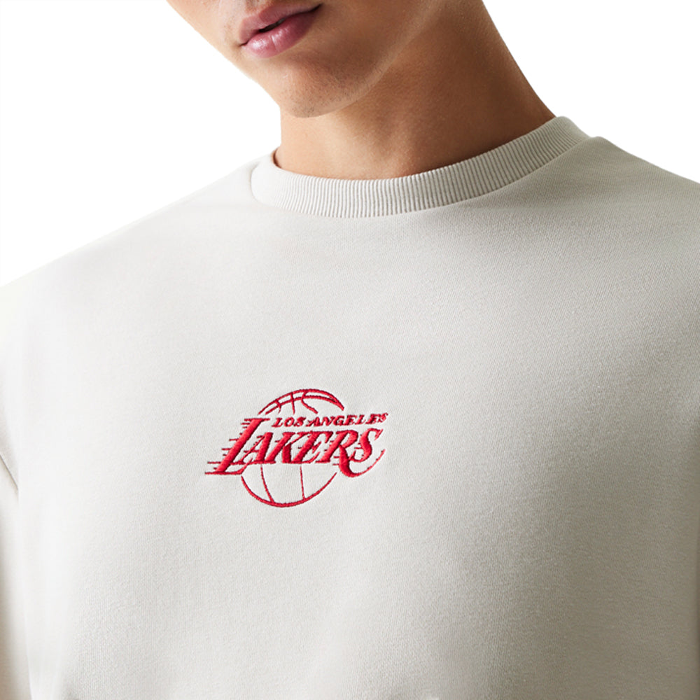 Felpa New Era Los Angeles Lakers Uomo - Beige