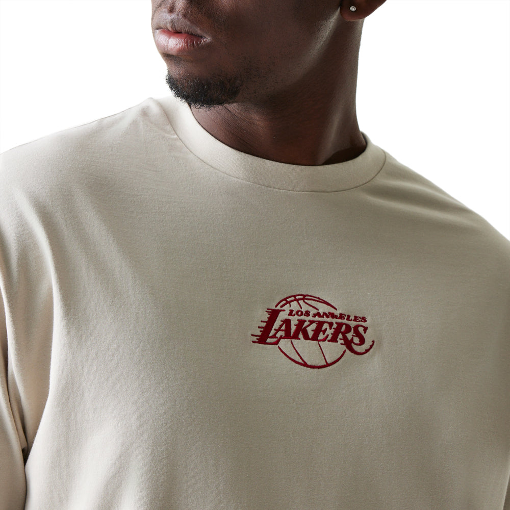 T-Shirt New Era Los Angeles Lakers Uomo - Beige
