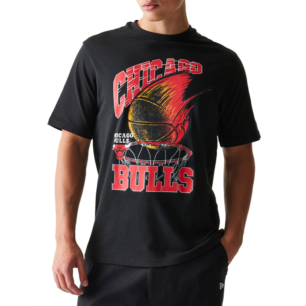 T-Shirt New Era Chicago Bulls Uomo - Nero