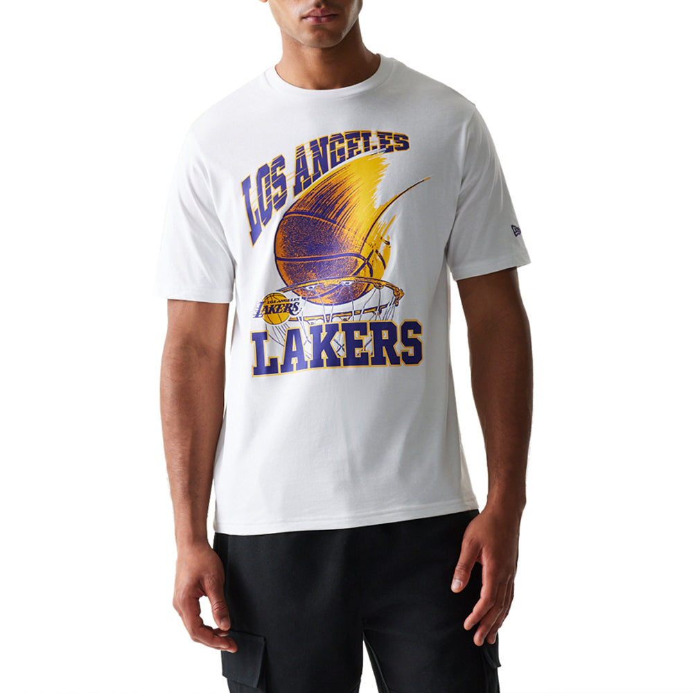 T-Shirt New Era Los Angeles Lakers Uomo - Bianco