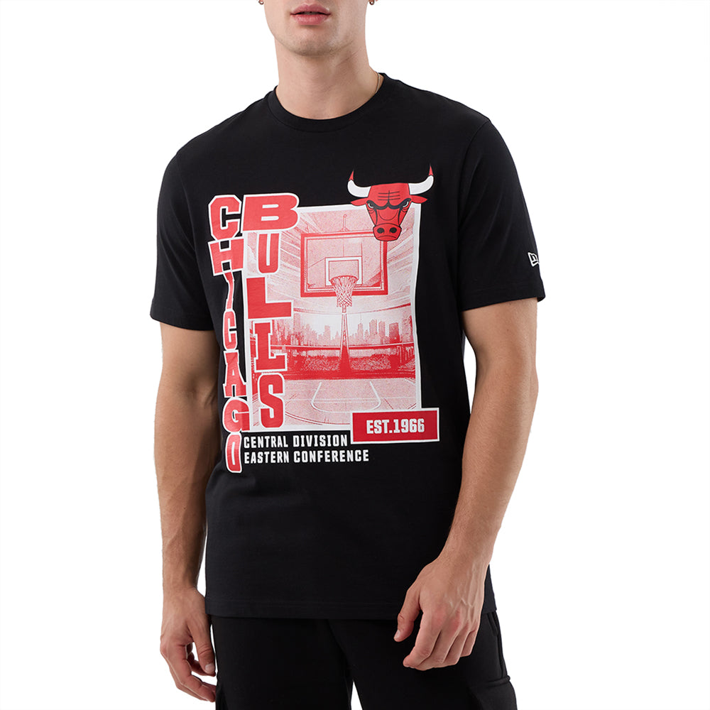 T-Shirt New Era Chicago Bulls Uomo - Nero