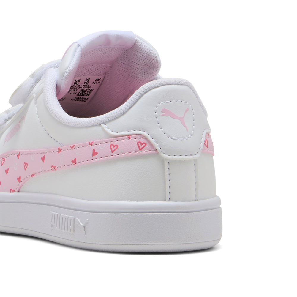 Sneakers Puma Puma Smash 3.0 Hearty V ps Bambina - Bianco