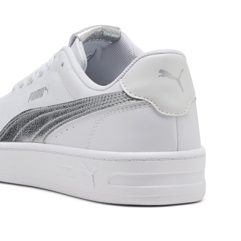 Sneakers Puma Court Lally Metallic Whisper Donna - Bianco