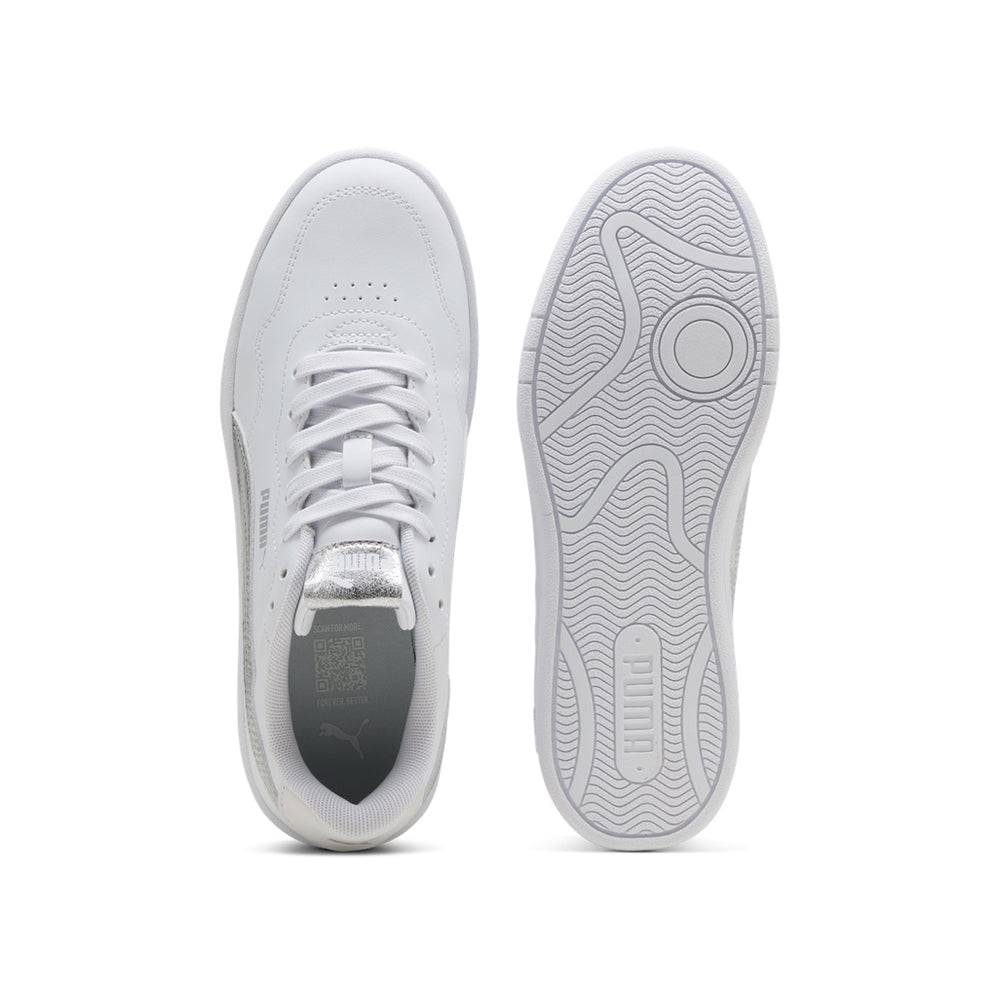 Sneakers Puma Court Lally Metallic Whisper Donna - Bianco