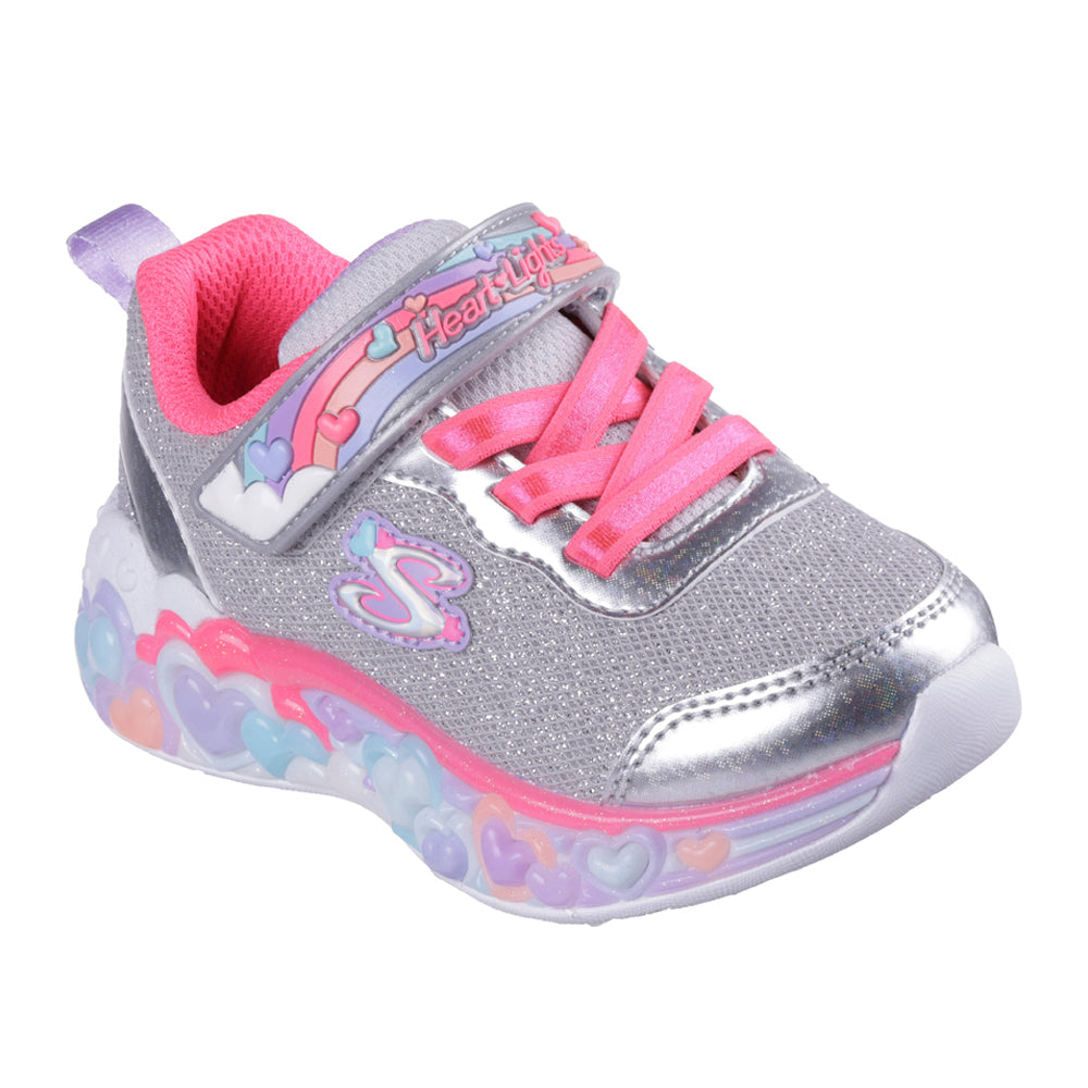 Sneakers Skechers Eternal Heart Lights - Ton of Bimba - Argento