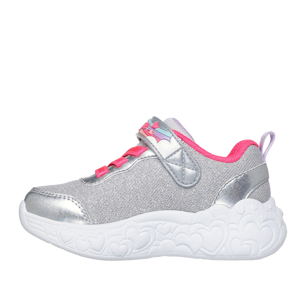Sneakers Skechers Eternal Heart Lights - Ton of Bimba - Argento